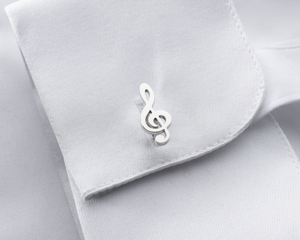 Treble Clef Cufflinks – Music Note Design