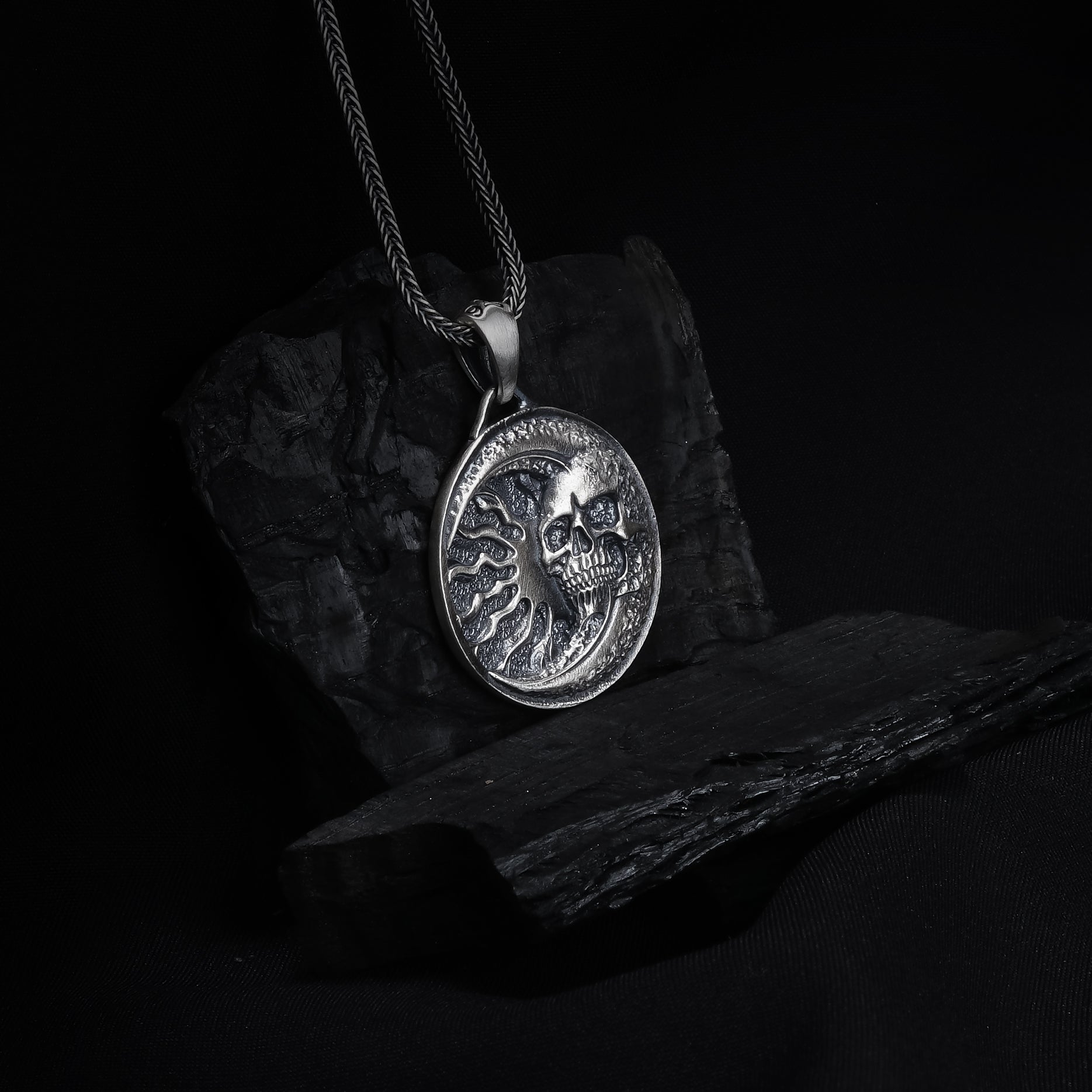 Sun Moon Skull Pendant