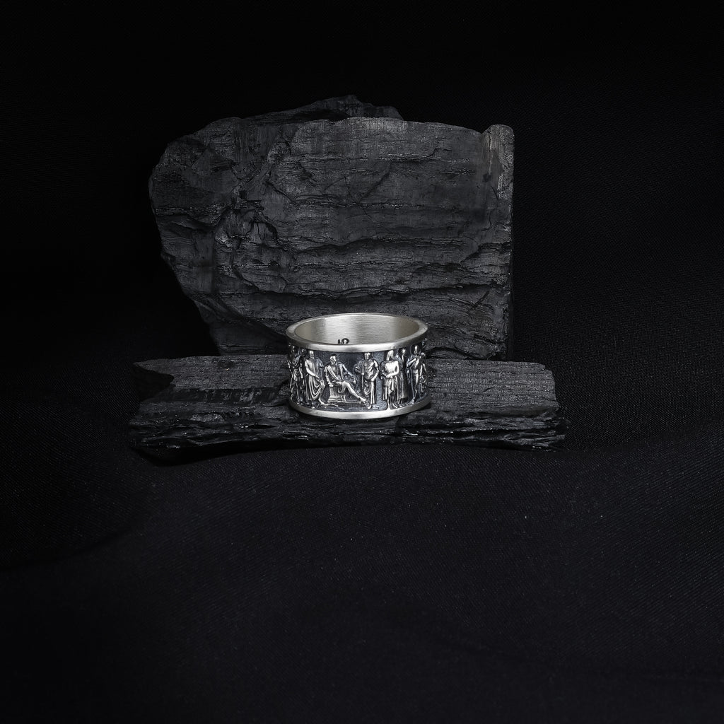 Ancient Greek Detail Band Ring